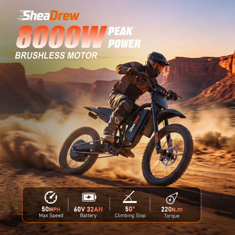 Load image into Gallery viewer, QF200Pro Electric Dirt Bike, 4700W, 60V 32Ah, 50 MPH Off-Road,Removable Battery,City Riding & Cross-country Cycling
