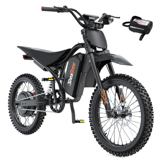 QF200Pro Electric Dirt Bike, 4700W, 60V 32Ah, 50 MPH Off-Road，Removable Battery，City Riding &  Cross-country Cycling
