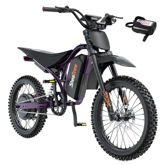 QF200Pro Electric Dirt Bike, 4700W, 60V 32Ah, 50 MPH Off-Road，Removable Battery，City Riding &  Cross-country Cycling