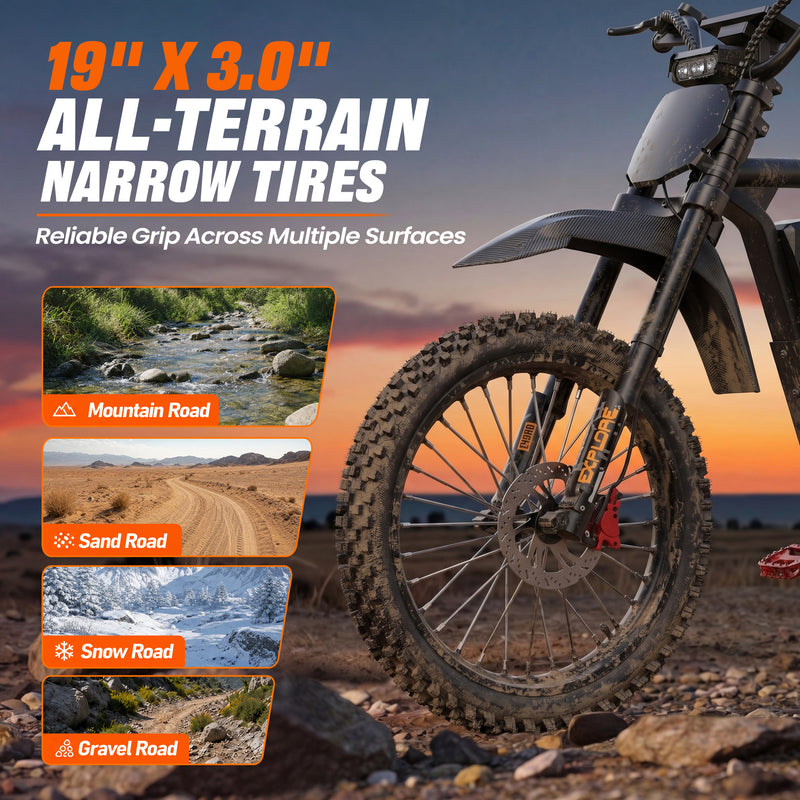 Load image into Gallery viewer, QF200Pro Electric Dirt Bike, 4700W, 60V 32Ah, 50 MPH Off-Road，Removable Battery，City Riding &amp;  Cross-country Cycling
